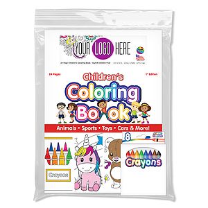 Children's Coloring Pack - Coloring Book with Crayons