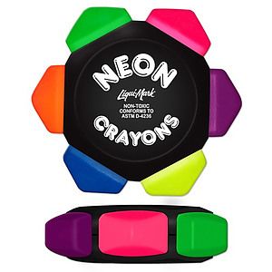 Neon Six Color Crayon Wheel