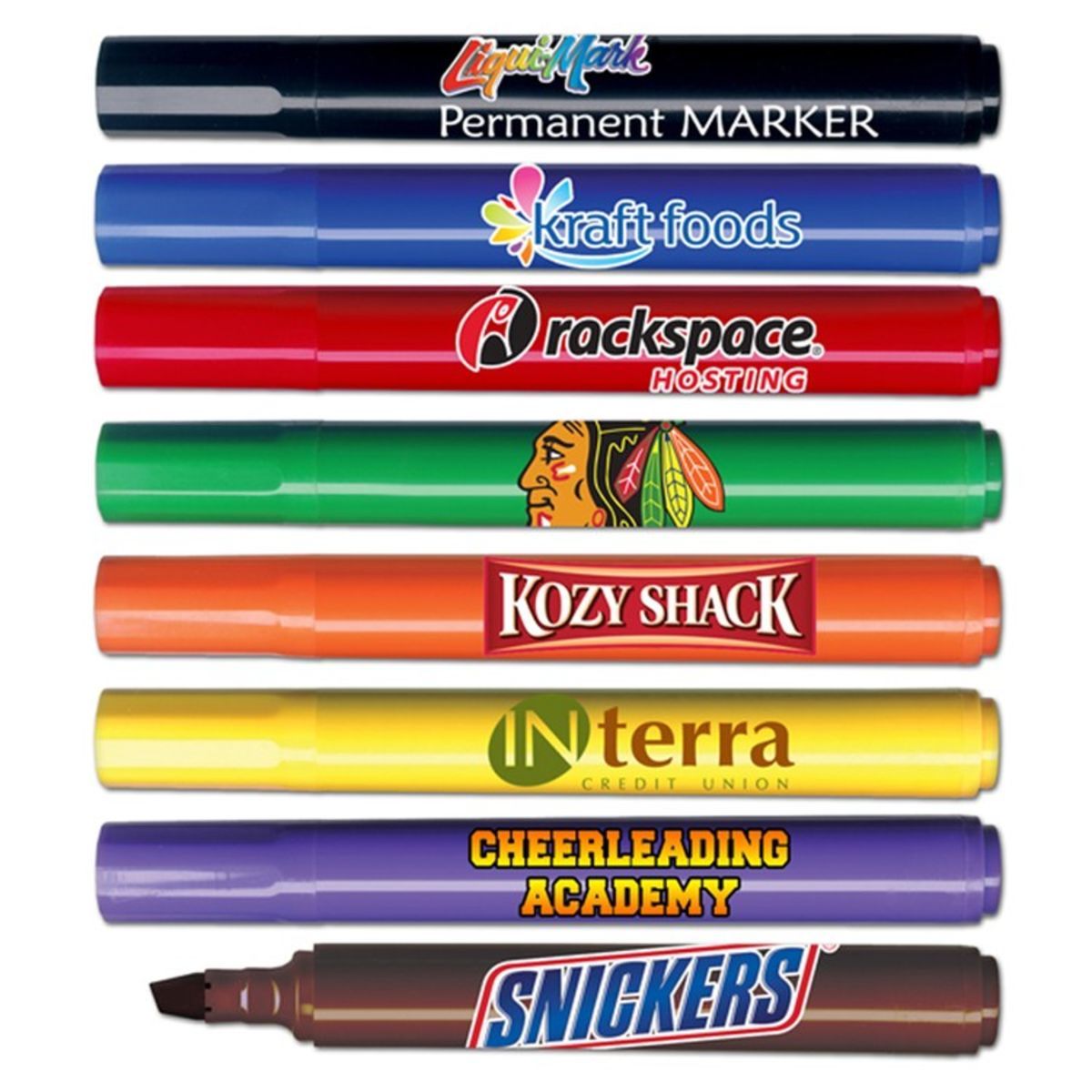Chisel Tip Broadline Permanent Marker with Full Color Decal - USA Union Made
