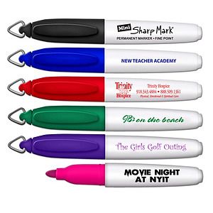 Mini Sharp Mark Permanent Marker with Key Ring Cap