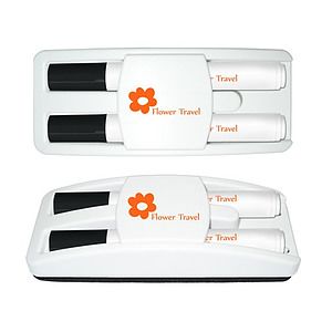 Dry Erase Gear Dry Erase Marker & Eraser Set - Black & Black