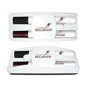 Dry Erase Gear Dry Erase Marker & Eraser Set - Black & Brown