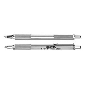 Zebra Stainless Steel Retractable Ball Point Pen