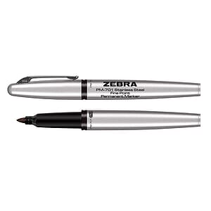Zebra Stainless Steel Permanent Marker with Fine Bullet Tip