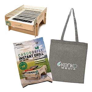 Raleigh CasusGrill™ Biodegradable BBQ Grill w/Recycled Cotton Tote Bag