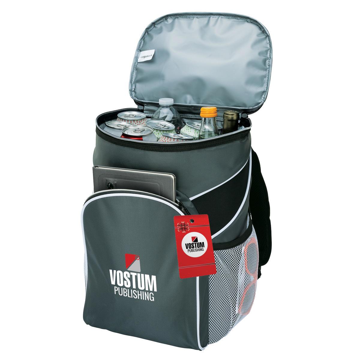 Promotional Victorville backpack cooler hangtag Personalized With Your