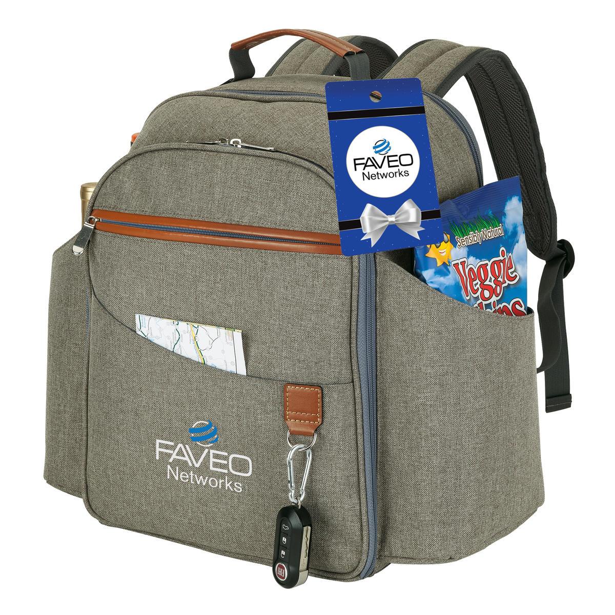 Promotional Carlsbad picnic set & cooler backpack & hangtag