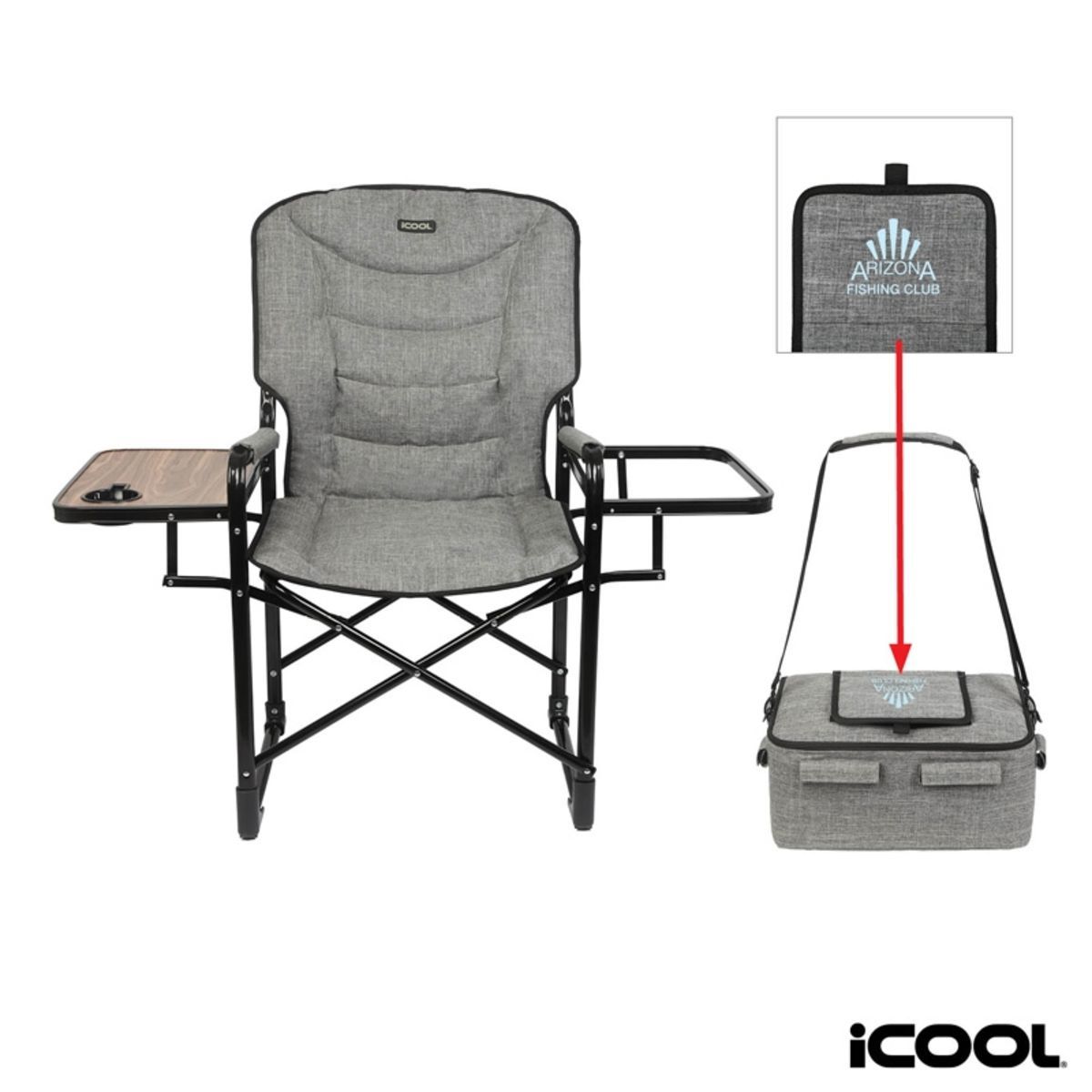 iCOOL Twin Peaks Deluxe Camping Chair With 18-Can Cooler