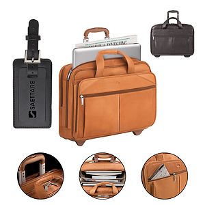 Solo New York Walker Leather Rolling Case