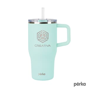 Perka® Myrton 20 oz. Double Wall, Recycled Stainless Steel Travel Mug