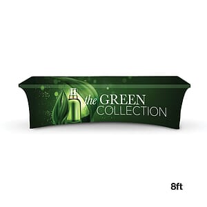 DisplaySplash 8' RPET Stretch Open Back Table Cover