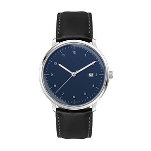 39MM SS  SILVER CASE, 3-HAND MVT, DTE