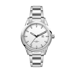 34MM SS, SILVER CASE,  3-HAND MVT, DTE