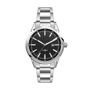 34MM SS, SILVER CASE,  3-HAND MVT, DTE