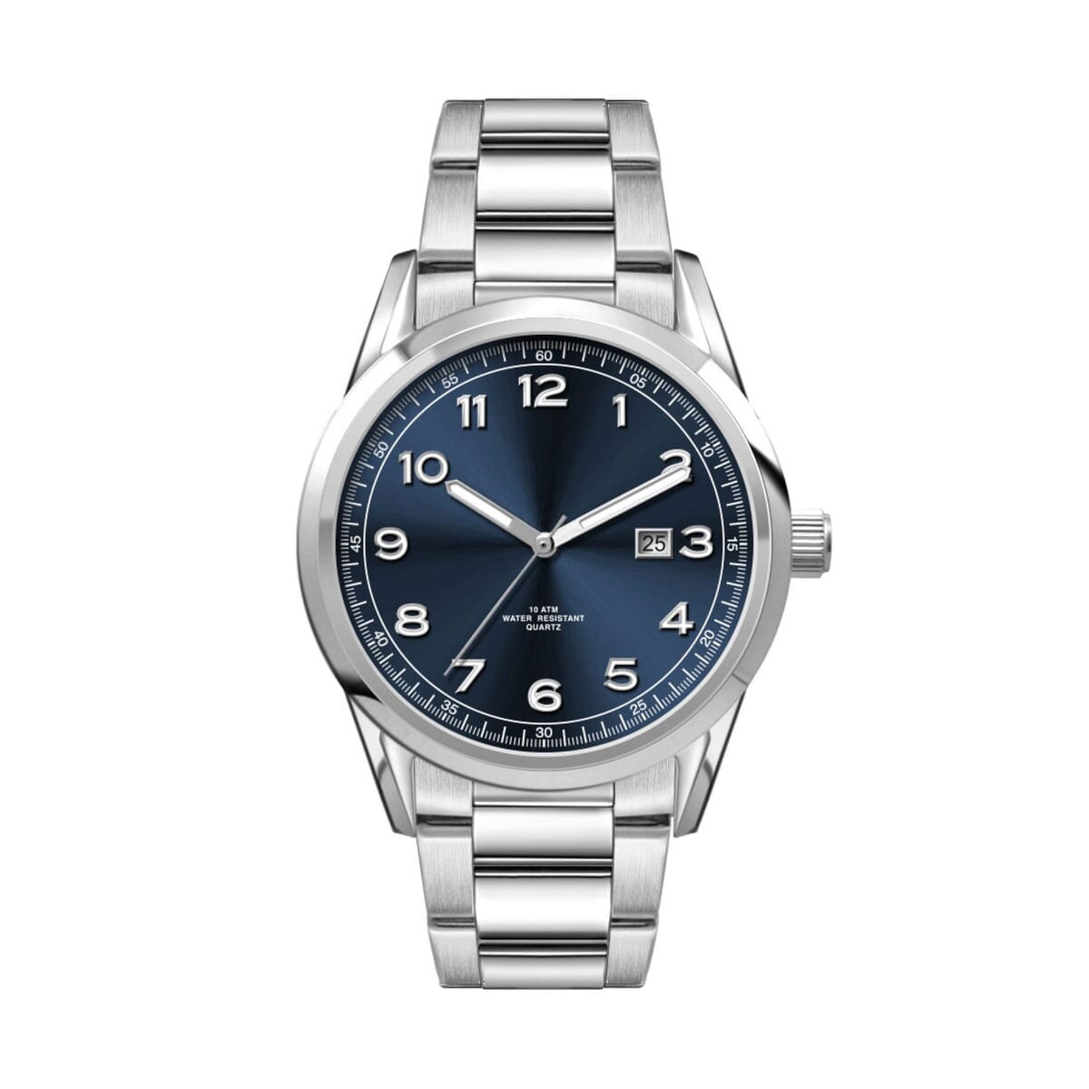 42MM SS, SILVER CASE,  3-HAND MVT, DTE