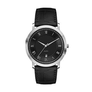 40MM, SS, SILVER CASE,  3-HAND MVT, DTE