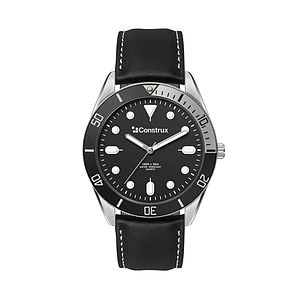  42MM, SILVER METAL CASE, BK BEZEL, 3-HAND MVT