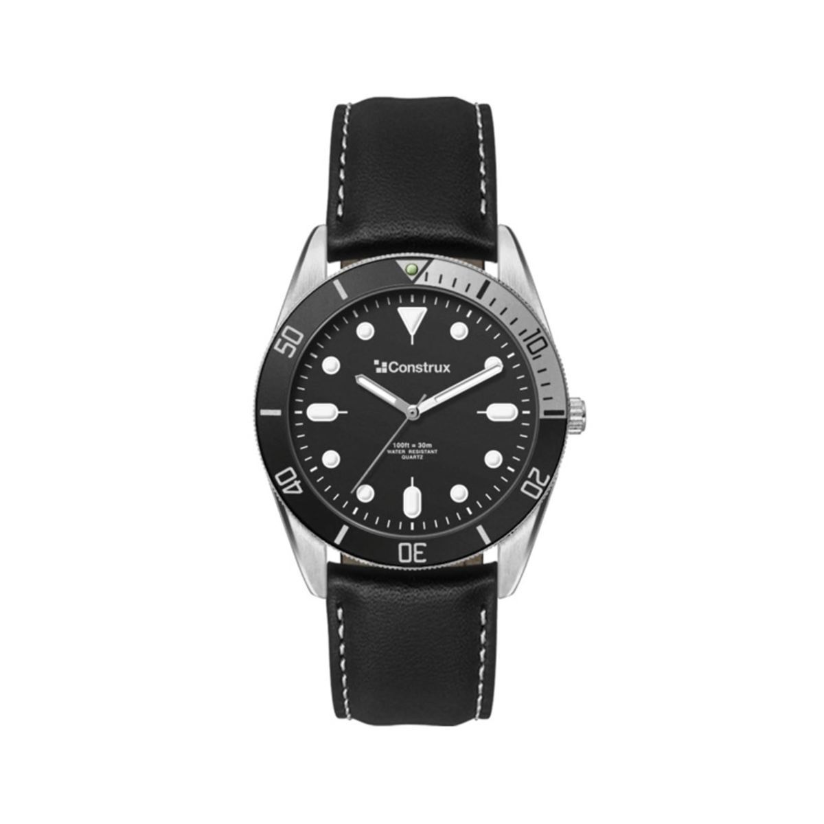  34MM, SILVER METAL CASE, BK BEZEL, 3-HAND MVT