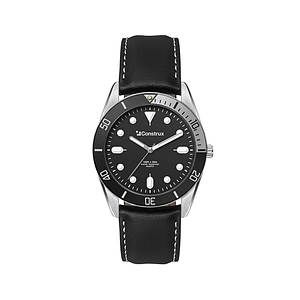  34MM, SILVER METAL CASE, BK BEZEL, 3-HAND MVT