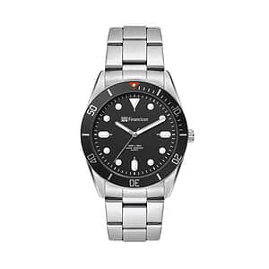 34MM, SILVER METAL CASE, BK BEZEL, 3-HAND MVT