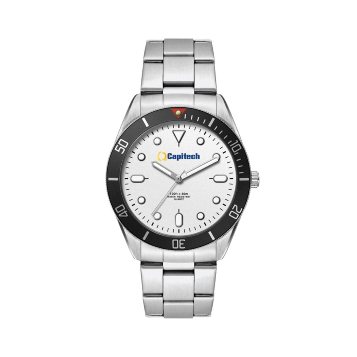  42MM, SILVER METAL CASE, BK BEZEL, 3-HAND MVT