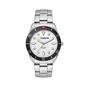  42MM, SILVER METAL CASE, BK BEZEL, 3-HAND MVT