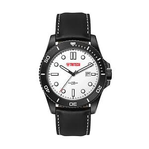  42.5MM SS, SILVER CASE, BK BEZEL,  3-HAND MVT, DTE 