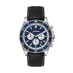 42.5MM, SS, SILVER CASE, BL BEZEL,  CHRONO MVT, DTE 