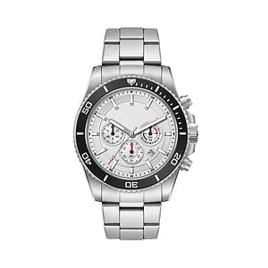 42.5MM, SS, SILVER CASE, BK BEZEL,  CHRONO MVT, DTE