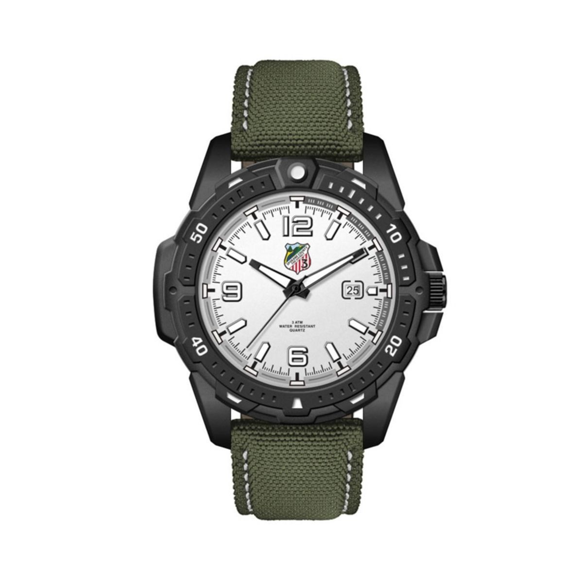 45MM. BLACK METAL CASE, 3-HAND MVT, DTE