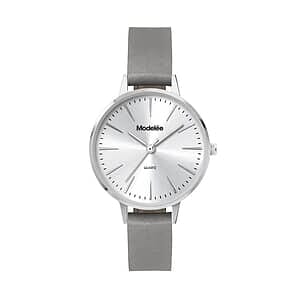 34MM, SILVER METAL CASE,  3-HAND MVT