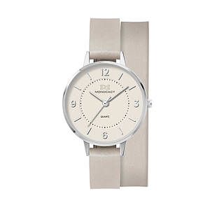 34MM, SILVER METAL CASE,  3-HAND MVT