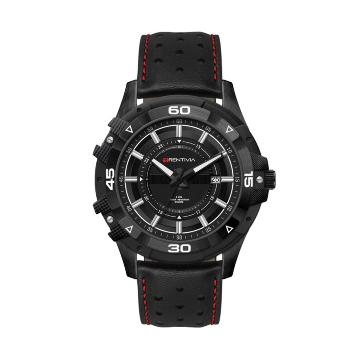 44MM, BLACK METAL CASE, 3-HAND MVT, DTE