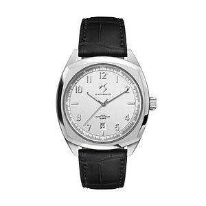 42MM, SS, SILVER CASE,  3-HAND MVT, DTE
