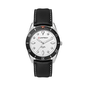  34MM, SILVER METAL CASE, BK BEZEL, 3-HAND MVT