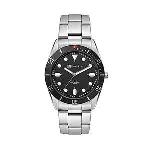 34MM, SILVER METAL CASE, BK BEZEL, 3-HAND MVT