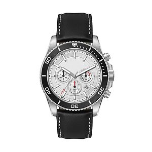 42.5MM, SS, SILVER CASE, BK BEZEL,  CHRONO MVT, DTE