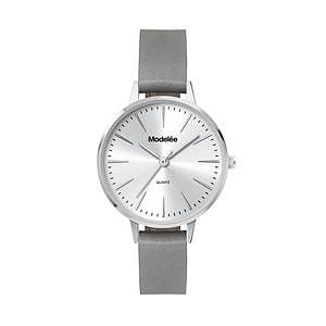 34MM, SILVER METAL CASE,  3-HAND MVT