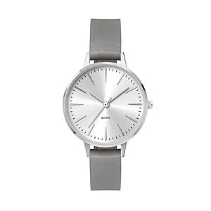 34MM, SILVER METAL CASE,  3-HAND MVT