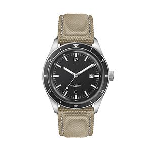41MM, SS, SILVER CASE, BK BEZEL, 3-HAND MVT, DTE