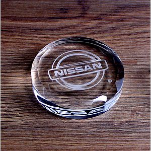 Circle Crystal Paperweight (3"x")