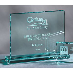 Jade Glass Rectangle Award