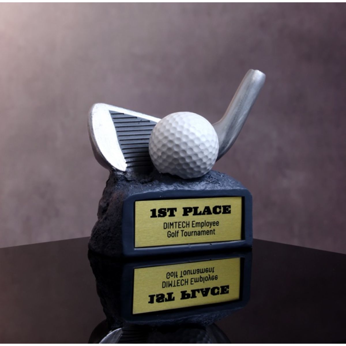 Silver Iron On Resin Base Award