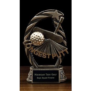 Arched Resin Longest Putt Award