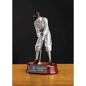 Antique Resin Golfer Trophy