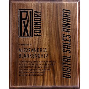 Walnut Wood Lasered Eco-Plaque (9"x12")