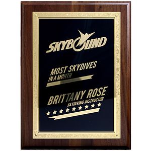 Solid America Walnut Plaque w/Brass Plate (9"x12")