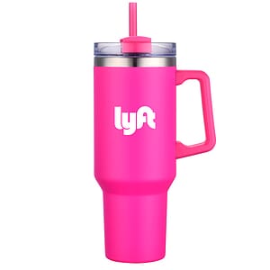 Aqueduct-V 40 Oz. Tumbler Mug w/Straw (Double Walled)