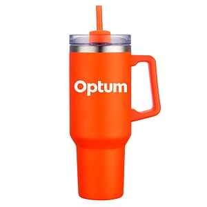 Aqueduct-V 40 Oz. Tumbler Mug w/Straw (Double Walled)