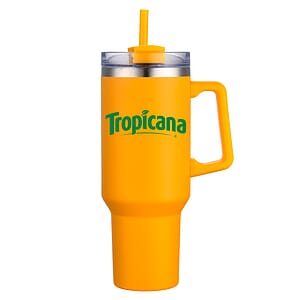 Aqueduct-V 40 Oz. Tumbler Mug w/Straw (Double Walled)